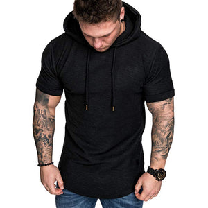 CASUAL SHORT SLEEVE HOODIE