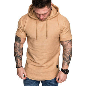 CASUAL SHORT SLEEVE HOODIE