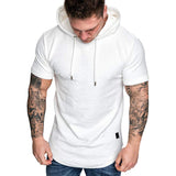 CASUAL SHORT SLEEVE HOODIE