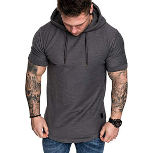 CASUAL SHORT SLEEVE HOODIE