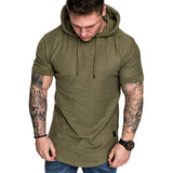 CASUAL SHORT SLEEVE HOODIE